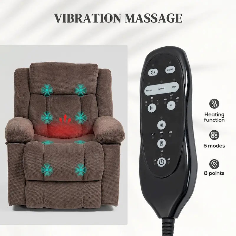 Power Lift Recliner Chair for Elderly with Massage and Heat