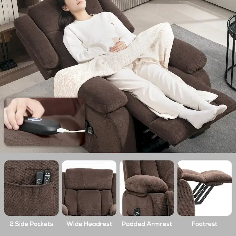 Power Lift Recliner Chair for Elderly with Massage and Heat