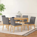 Mid-Century Modern Wood 7-Piece Dining Set