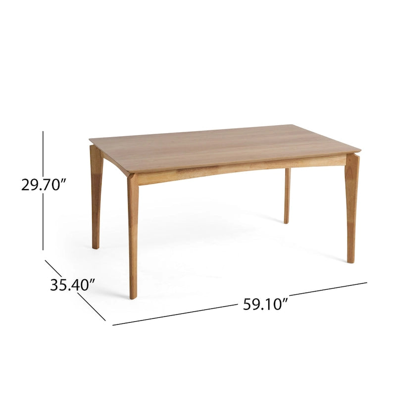 Mid-Century Modern Wood 7-Piece Dining Set