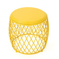 19" Round Lattice Iron Side Table