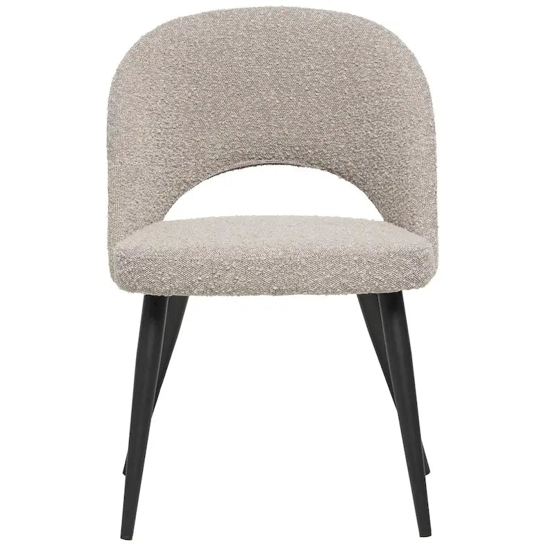 Mid-Century Modern French Boucle Upholstered Dining Chair