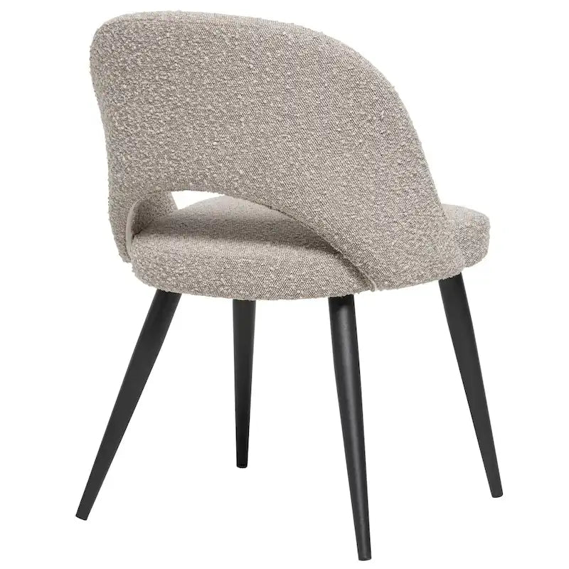Mid-Century Modern French Boucle Upholstered Dining Chair