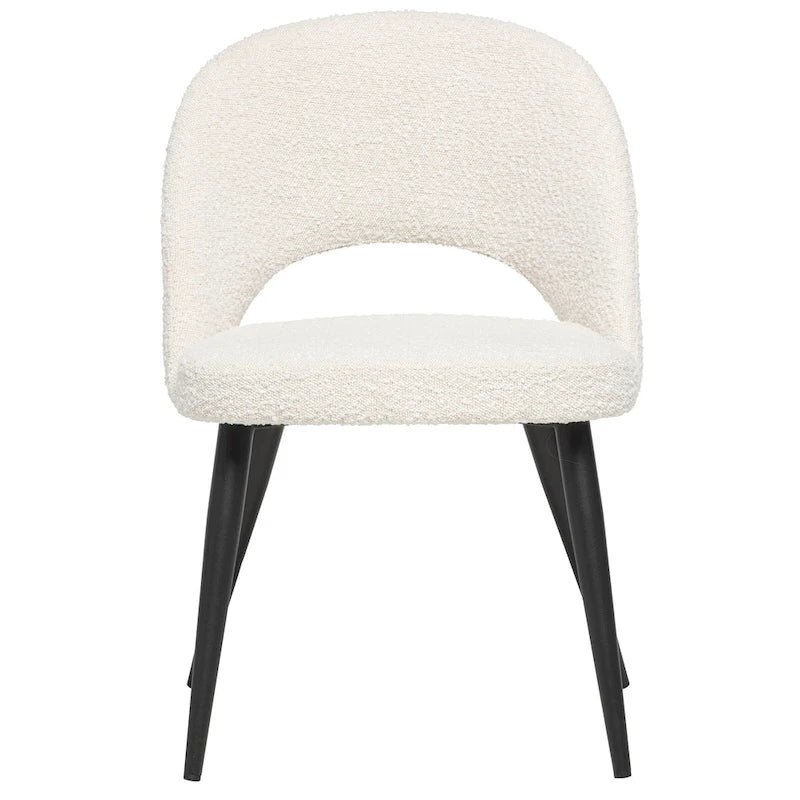 Mid-Century Modern French Boucle Upholstered Dining Chair