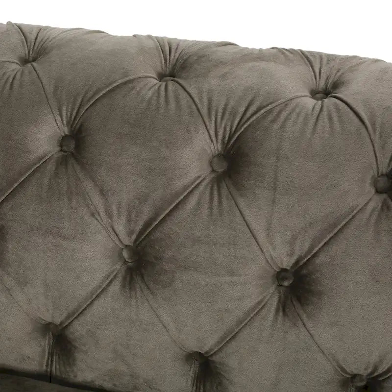 Modern Glam Tufted Velvet 3-Seater Sofa