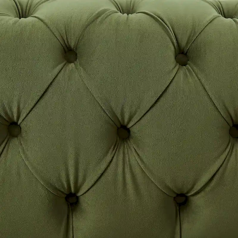 Modern Glam Tufted Velvet 3-Seater Sofa