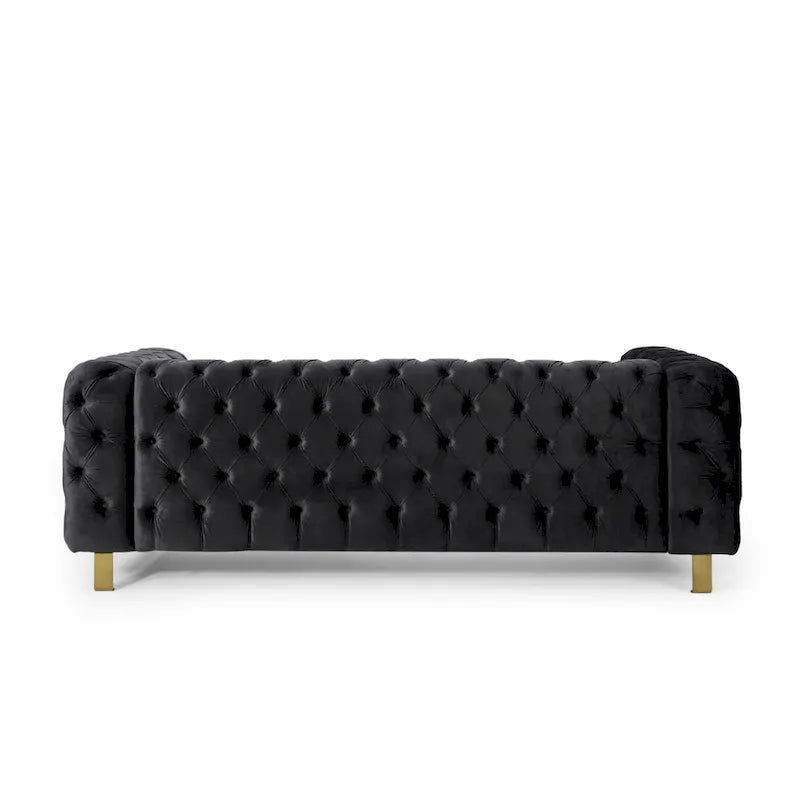 Modern Glam Tufted Velvet 3-Seater Sofa