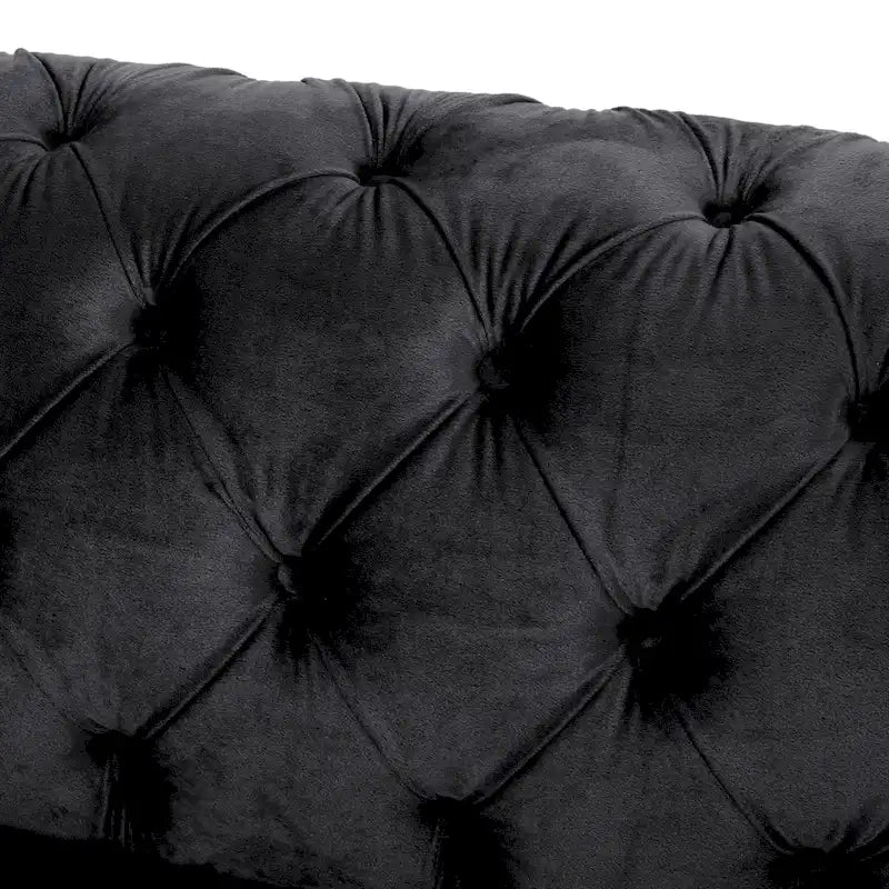 Modern Glam Tufted Velvet 3-Seater Sofa