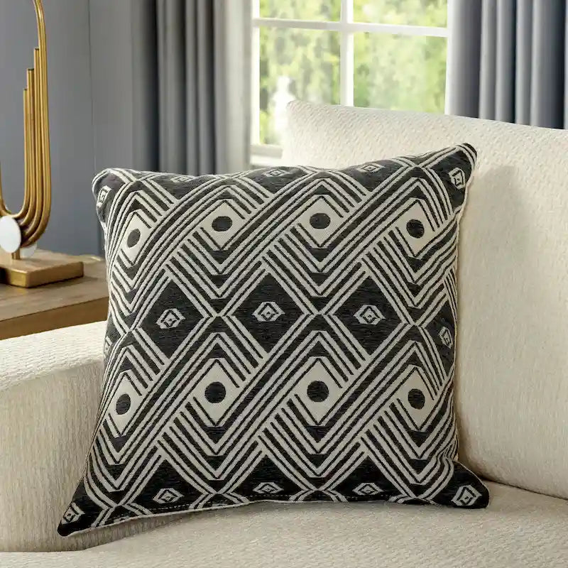 Contemporary Chenille Cushioned L-Shaped Sectional