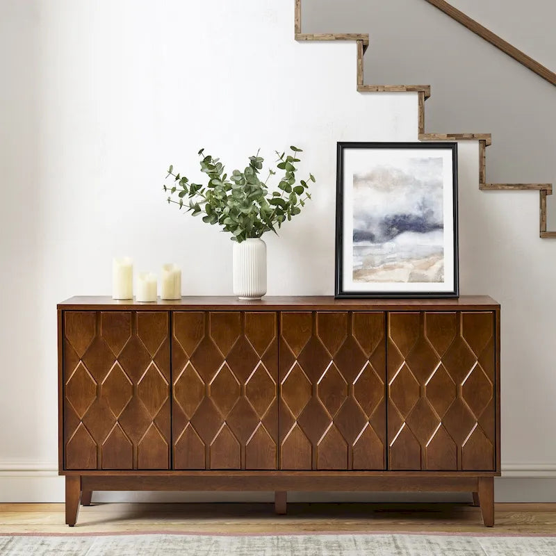 60" Modern Storage Sideboard with Adjustable Shelves