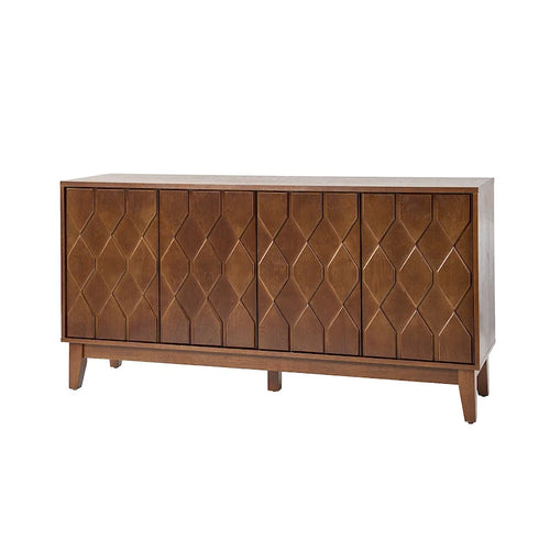 Buffet de rangement moderne de 60 po avec étagères réglables