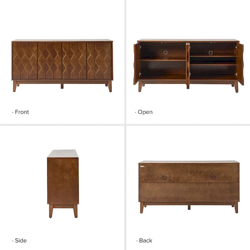 60" Modern Storage Sideboard with Adjustable Shelves