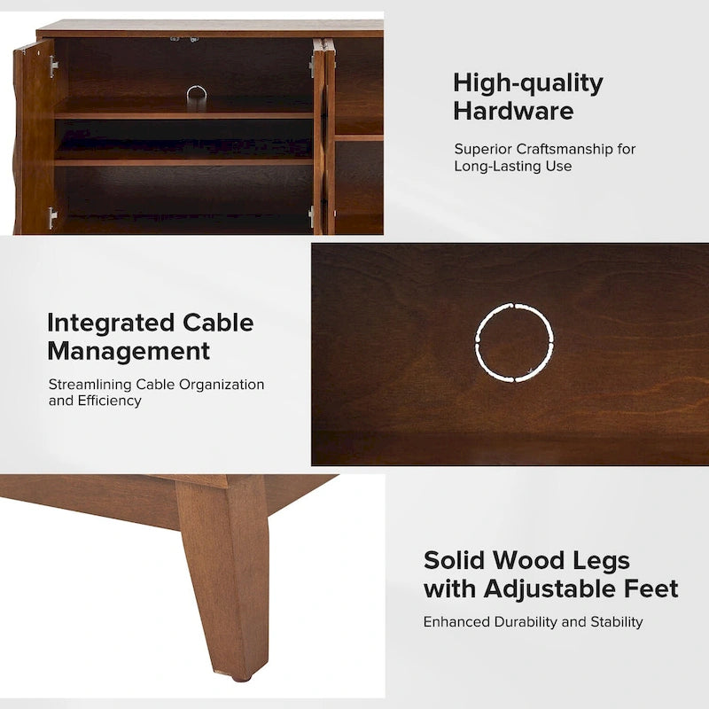 60" Modern Storage Sideboard with Adjustable Shelves