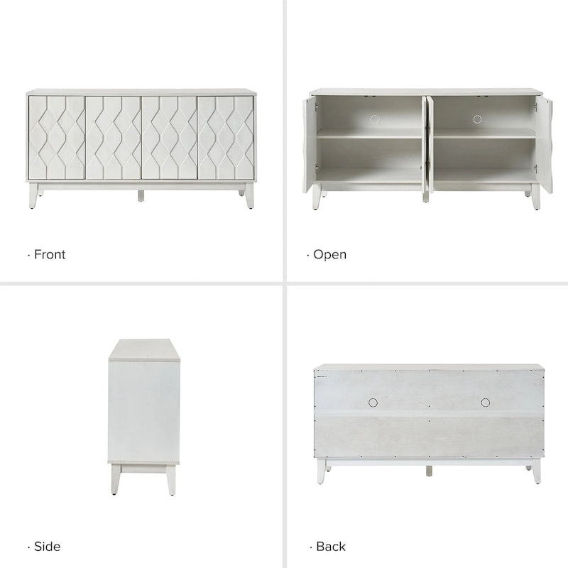 60" Modern Storage Sideboard with Adjustable Shelves