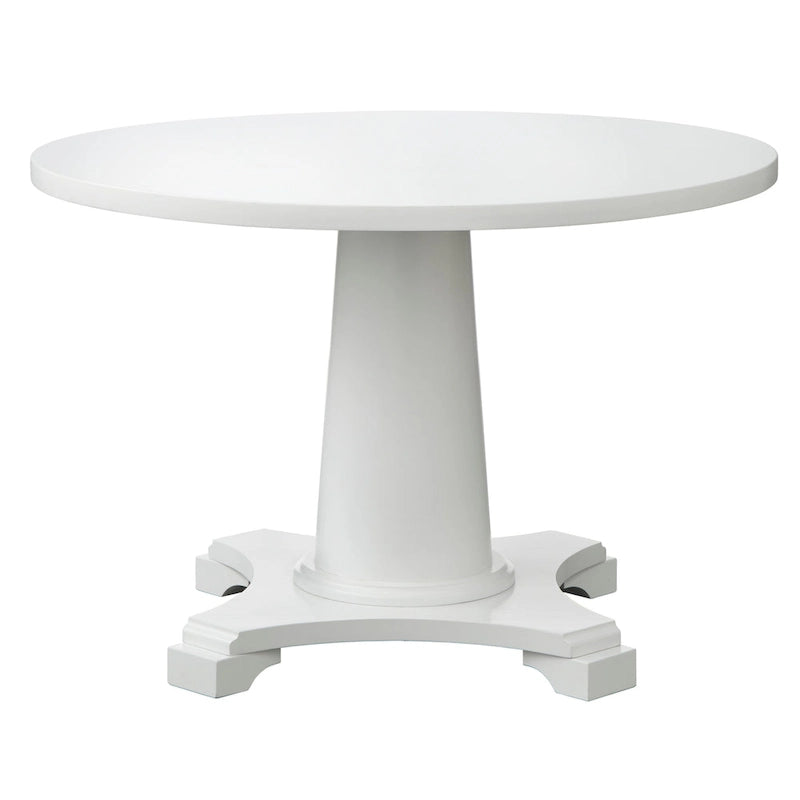 Round Pedestal Dining Table with Vintage Finish