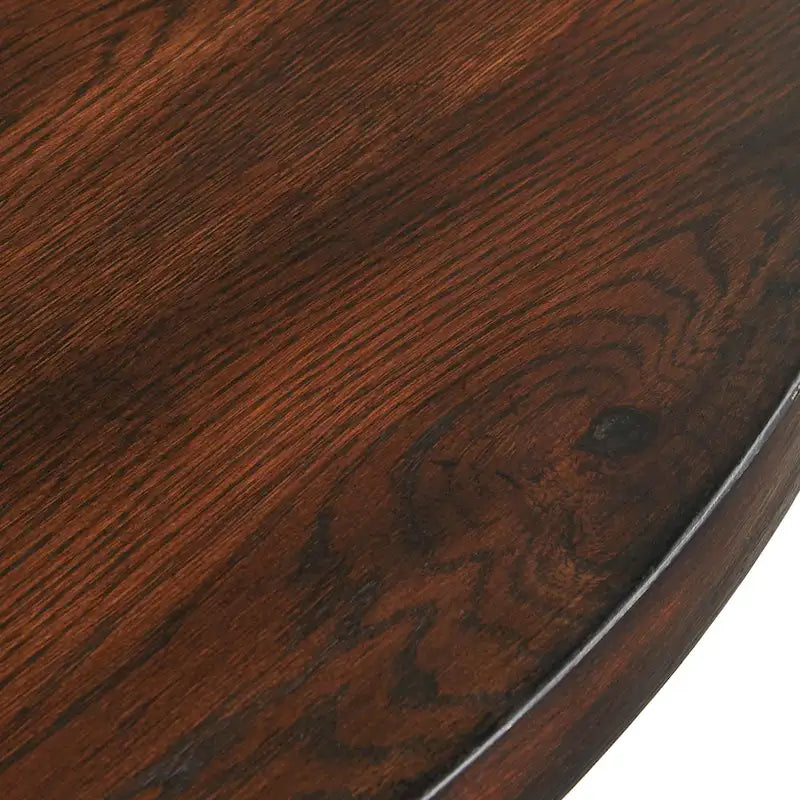 Round Pedestal Dining Table with Vintage Finish