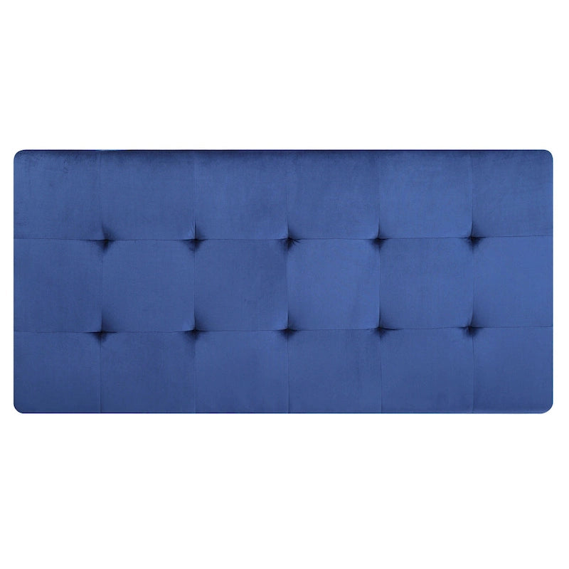 Oversized Velvet Ottoman with Nailhead Accents