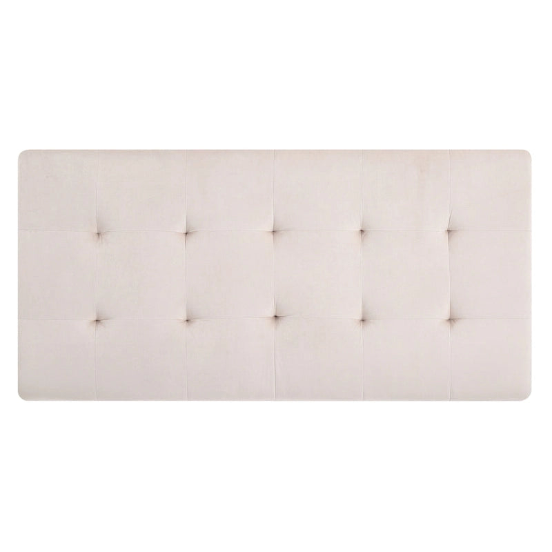 Oversized Velvet Ottoman with Nailhead Accents