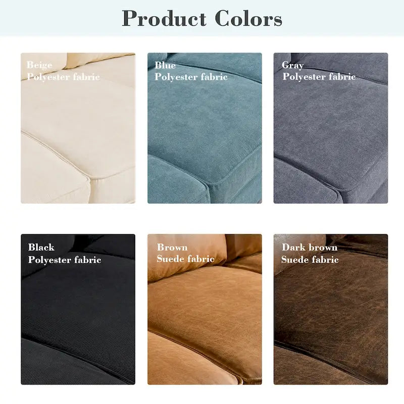 Mid-Century Modern Faux Leather Sofa with Wood Legs
